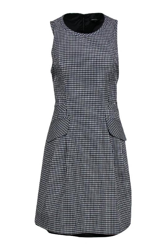 Nanette Lepore - Black & White Gingham Tent-Style Dress Sz 10 Holiday unclassified dresses