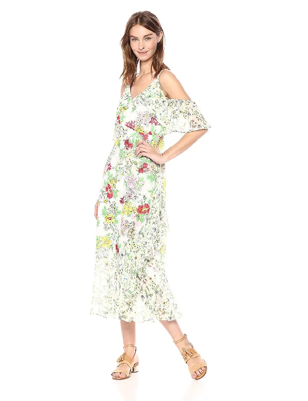 Nanette Nanette Lepore - Cold Shoulder Multi-Print Dress NM8S19JA1SC Floral unclassified dresses