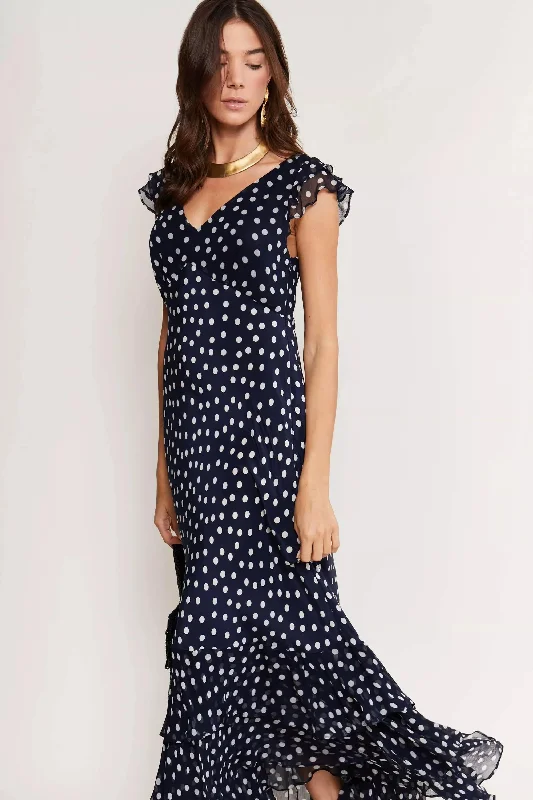 Ossy - Scatter Spot Navy Bright color unclassified dresses