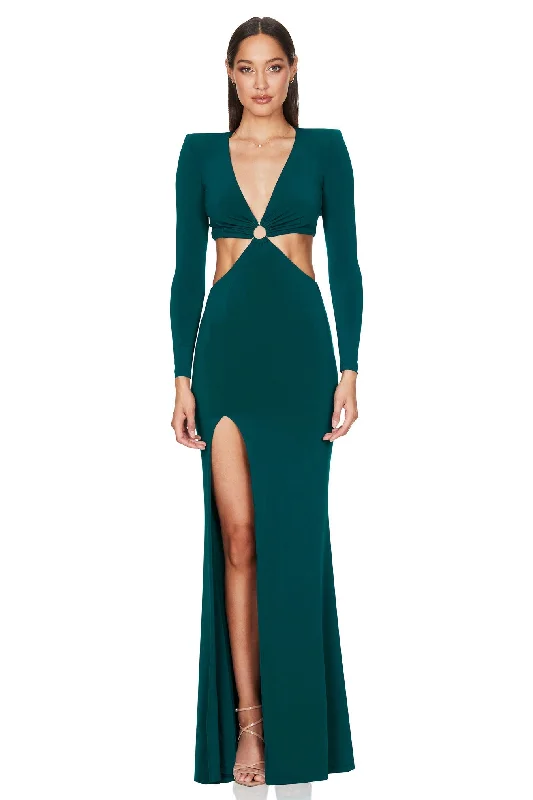 RILEY RING CUT OUT GOWN Ruched unclassified dresses