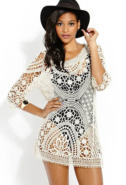 Sexy Bikini Swimwear Crochet Beach Cover Up Dress Beach unclassified dresses