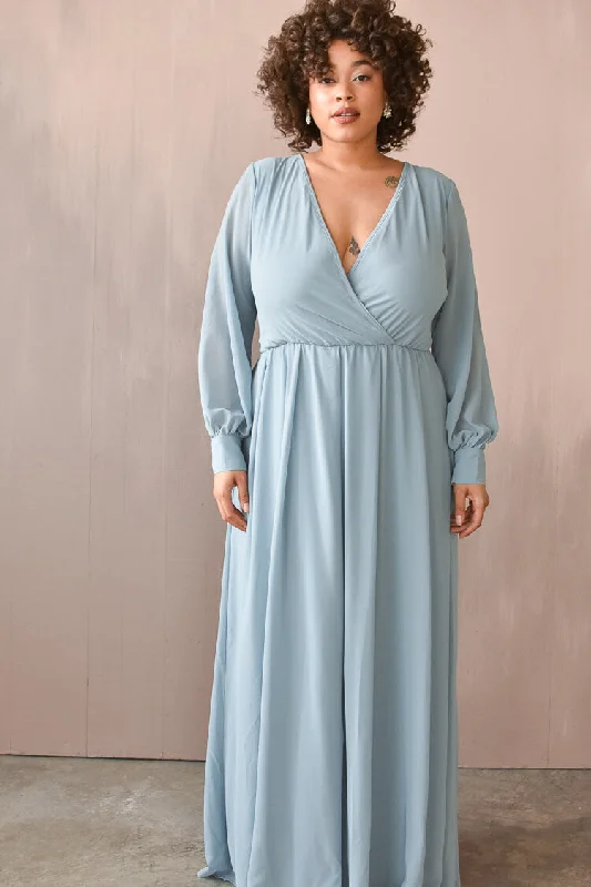 Georgie Slate Blue Wrap Dress - FINAL SALE Chic unclassified dresses