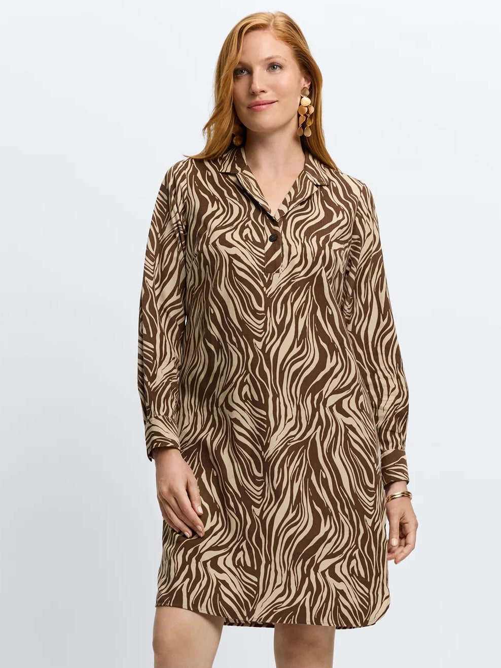 Sloane Abstract Zebra Cordoruy Dress by Foxcroft Elegant unclassified dresses