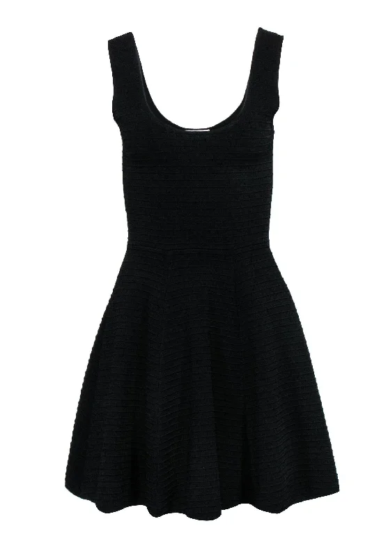 Sonia by Sonia Rykiel - Black Ribbed A-Line Scoop Neck Dress Sz S Wedding guest unclassified dresses