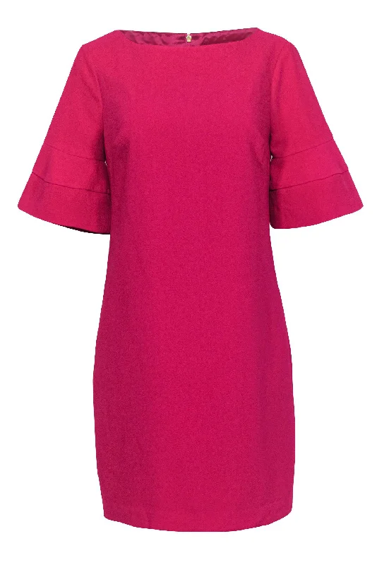 Trina Turk - Magenta Tiered Sleeve Sheath Dress Sz 4 Stylish unclassified dresses