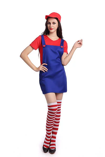 Womens Super Mario Luigi Dress Up Costume Plus size unclassified dresses