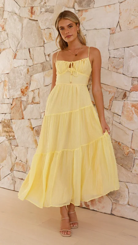 Cove Maxi Dress - Yellow Maxi Skirt Chic