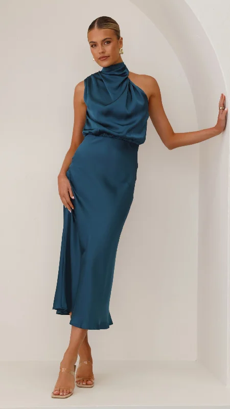 Esther Maxi Dress - Teal Maxi Skirt Casual