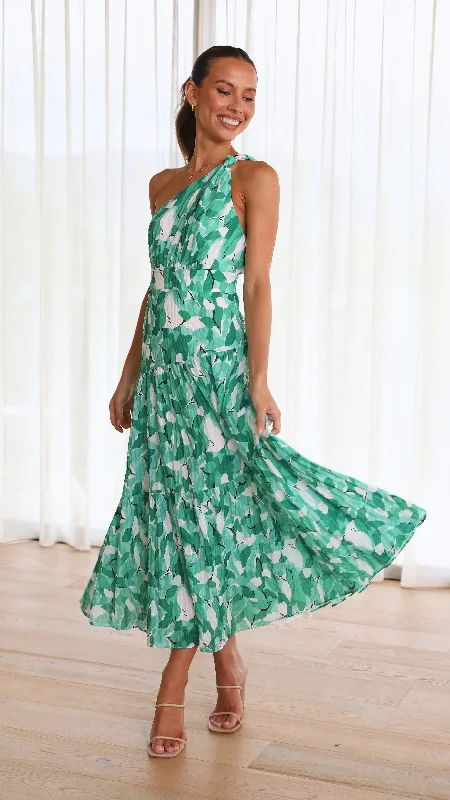 Jayma Maxi Dress - Green Multi High-Waisted Maxi Skirt