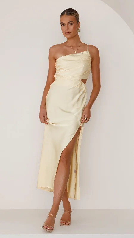 Nyla Maxi Dress - Yellow A-line Maxi Skirt