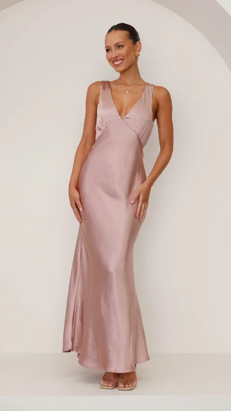 Sofia Maxi Dress - Dusty Pink Comfortable Maxi Skirt