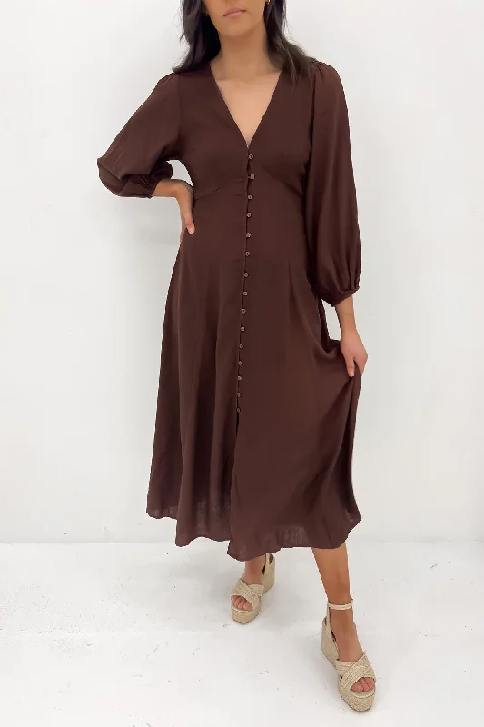 Aletta Midi Dress Chocolate Midi Skirt Style