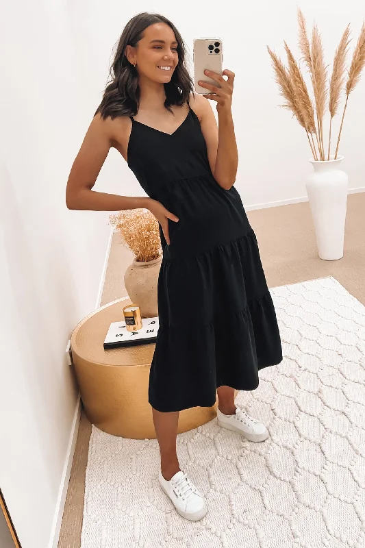 Bondi Midi Dress Black Fashion Midi Skirt