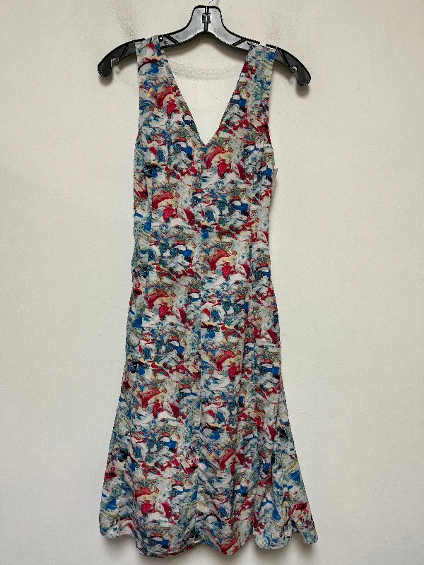 Multi-colored Dress Casual Midi Carmen By Carmen Marc Valvo, Size Xs Casual Midi Skirt