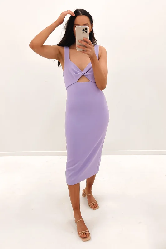 Perception Midi Dress Lilac Midi Skirt Look