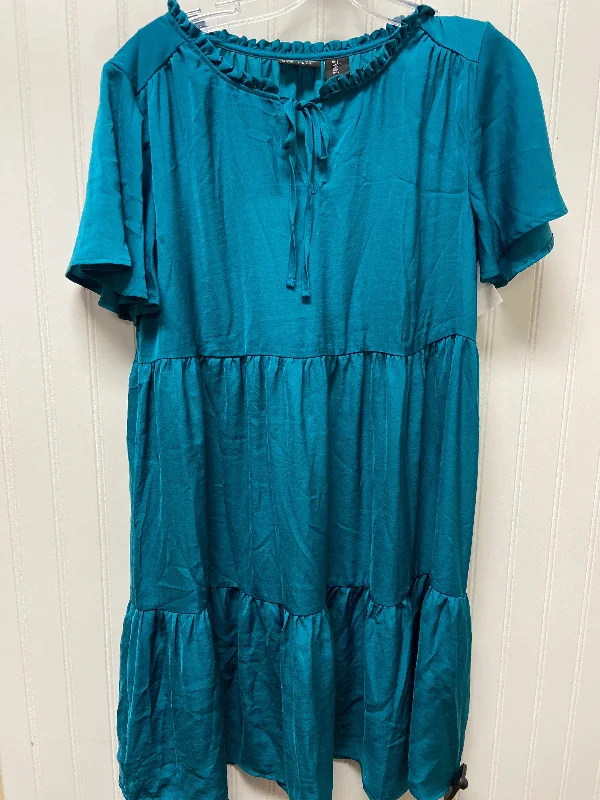 Teal Dress Casual Midi Nicole Miller, Size S Denim Midi Skirt