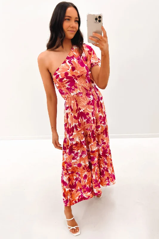 Tobi Midi Dress Pink Multi Summer Midi Skirt